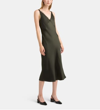 Robe longue Bridget F satinée - Galeries Lafayette - Bronze