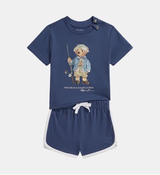 Ensemble T-shirt et Short Polo Bear - Polo Ralph Lauren - Bleu