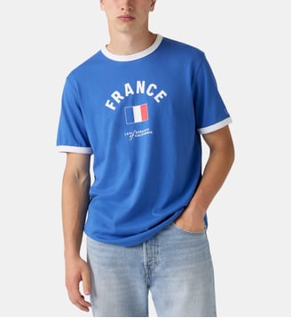 T-shirt Ringer X World Cup droit signature - Levi's - Bleu