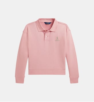 Sweat polo droit signature en coton mélangé - Polo Ralph Lauren - Rose