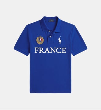 Polo droit Coupe du Monde France signature - Polo Ralph Lauren - Bleu royal