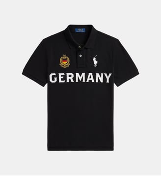 Polo droit Coupe du Monde Allemagne signature - Polo Ralph Lauren - Noir