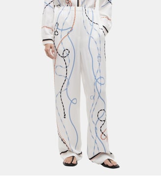 Pantalon ample à motif - Tommy Hilfiger - Blanc