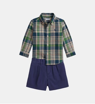 Ensemble chemise et short - Polo Ralph Lauren - Bleu marine et vert
