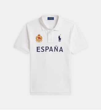 Polo droit Coupe du Monde Espagne signature - Polo Ralph Lauren - Blanc
