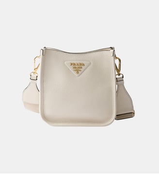 Mini Sac à main cuir signature - Prada - Blanc