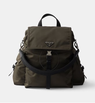 Sac à dos Explore en Re-Nylon et cuir - Prada - Vert
