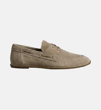 Mocassins signature en cuir  - Calvin Klein - Taupe