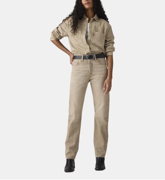 Jean 501 droit coton - Levi's - Beige foncé