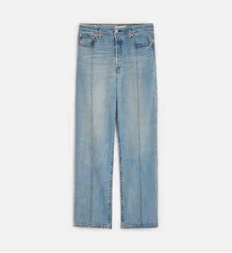 Jean droit surcouture coton denim - Levi's - Bleu denim