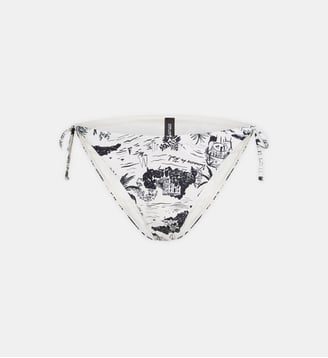 Culotte de bain imprimé fantaisie - Karl Lagerfeld - Blanc et noir