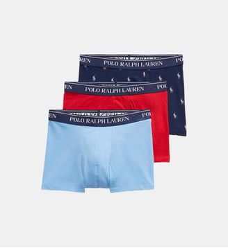 Lot de 3 slips-boxers classiques coton stretch signature - Polo Ralph Lauren - Multicolore