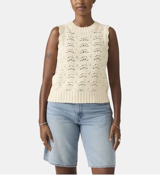 Débardeur droit à crochet - Levi's - Crème