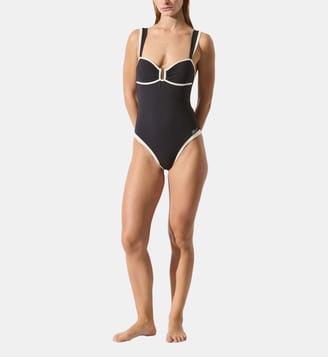 Maillot de bain Cheeky Swimsuit signature - Karl Lagerfeld - Noir