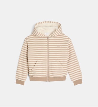 Gilet à capuche zippé Vonic Kids fourrée - Cadet Rousselle - Écru et beige