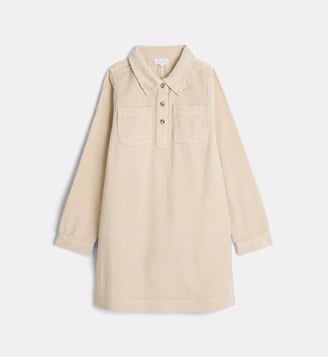 Robe Vouana en velours - Cadet Rousselle - Écru
