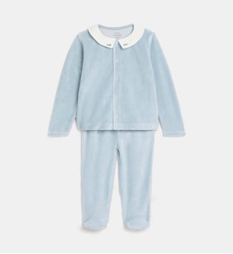 Ensemble Vito en velours - Cadet Rousselle - Bleu