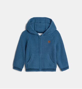 Gilet en tricot à capuche Valerio - Cadet Rousselle - Bleu
