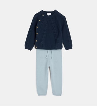 Ensemble en tricot Vorsade - Cadet Rousselle - Bleu