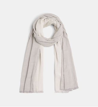 Chèche Bachir à rayures  - Galeries Lafayette - Gris clair