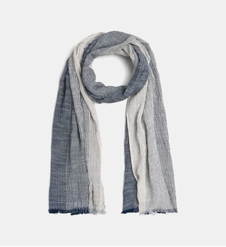 Chèche Bachir à rayures  - Galeries Lafayette - Bleu