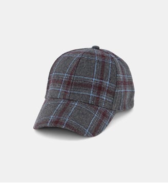 Casquette Bono tartan feutrée - Galeries Lafayette - Gris