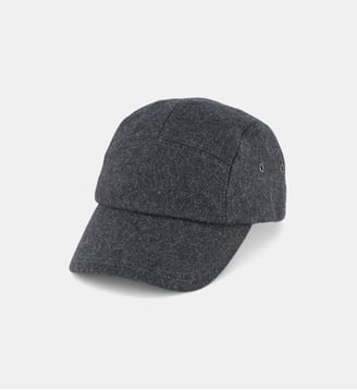 Casquette Bike surpiquée feutrée - Galeries Lafayette - Gris foncé