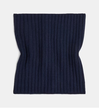 Col Bixente maille côtelée - Galeries Lafayette - Bleu marine