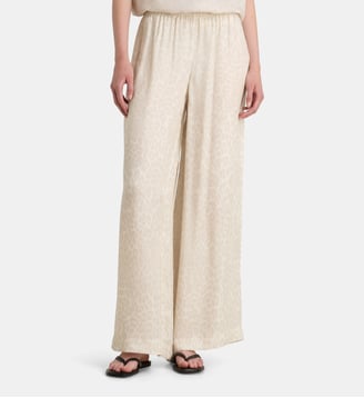 Pantalon large Roslyn léopard taille élastique - Anine Bing - Léopard