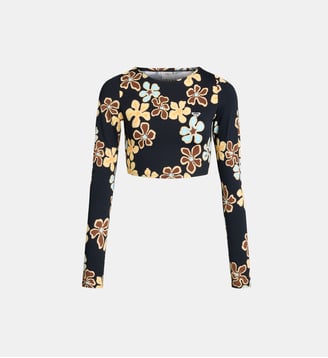 Crop top de plage The Beach Babe floral - Roxy - Noir et multicolore