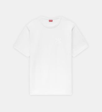 T-shirt droit coton broderie K - Kenzo - Off white
