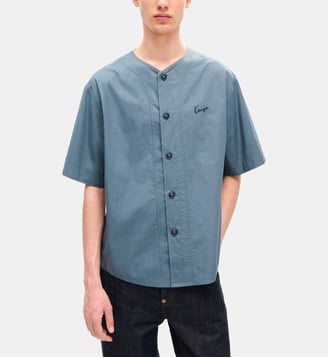Chemisette droite coton signature - Kenzo - Anthracite