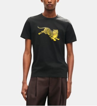 T-shirt slim coton tigre - Kenzo - Black