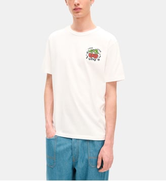 T-shirt slim coton cerises - Kenzo - Off white