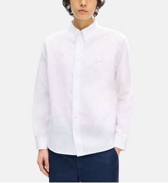 Chemise droite en coton signature - Kenzo - White