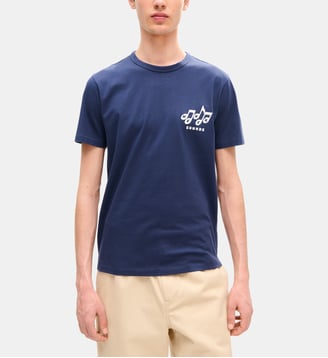 T-shirt slim coton signature - Kenzo - Bleu foncé