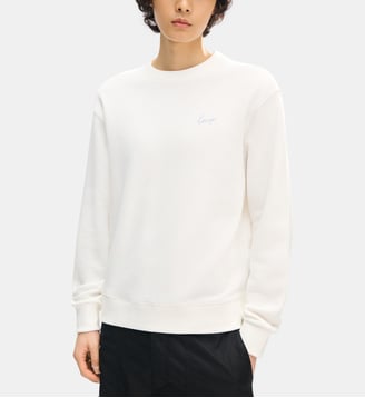 Sweat droit en coton imprimé signature - Kenzo - Off white