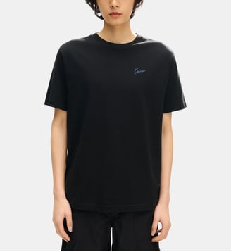 T-shirt droit en coton signature - Kenzo - Black