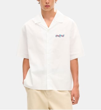 Chemisette Jumping Tiger Hawaiian droite en coton signature - Kenzo - White