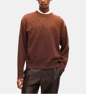 Pull Kenzogram en coton - Kenzo - Dark brown