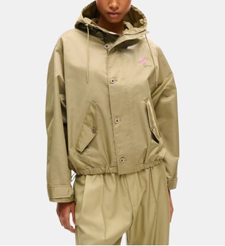 Coupe-vent droit capuche tulipe - Kenzo - Kaki