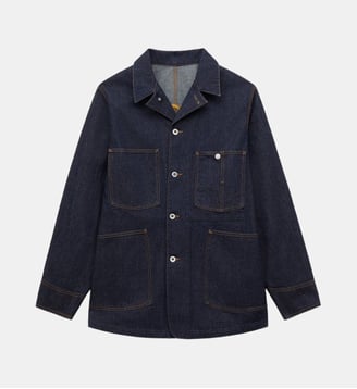 Veste droite en denim signature - Kenzo - Bleu denim