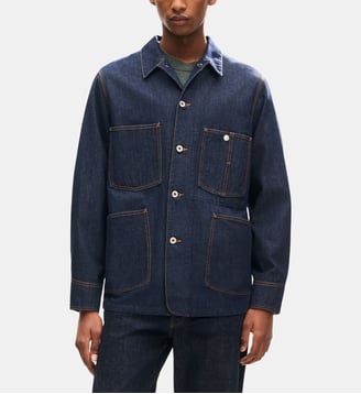 Veste droite en denim signature - Kenzo - Bleu denim