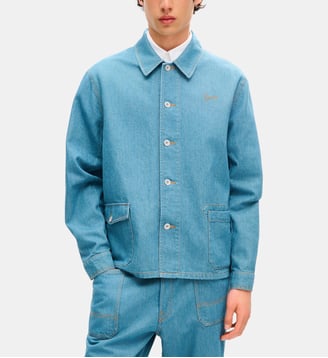 Veste droite coton denim - Kenzo - Bleu denim