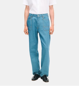 Pantalon cargo droit - Kenzo - Bleu denim