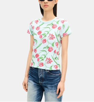 T-Shirt ajusté motif floral - Kenzo - Light blue
