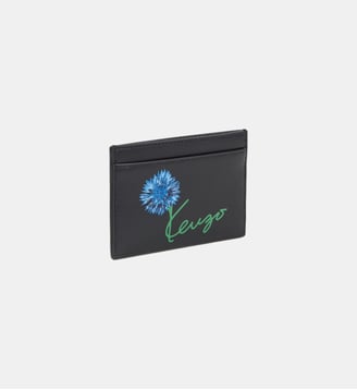 Porte-carte signature en cuir - Kenzo - Black