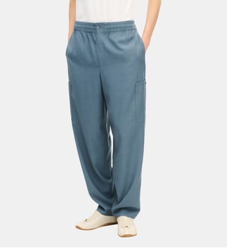 Pantalon cargo droit en laine mélangé - Kenzo - Anthracite