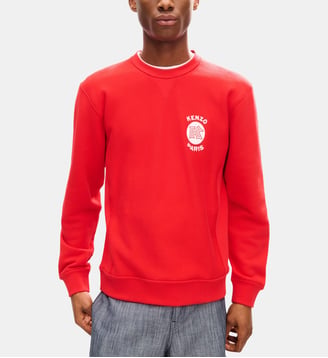 Sweat Paris Emblem droit en coton signature - Kenzo - Bordeaux