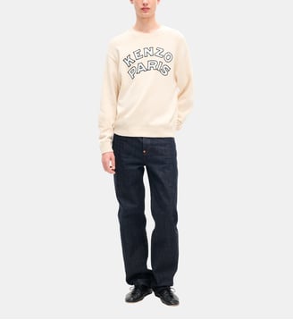 Jumper maille en laine mélangée signature - Kenzo - Off white